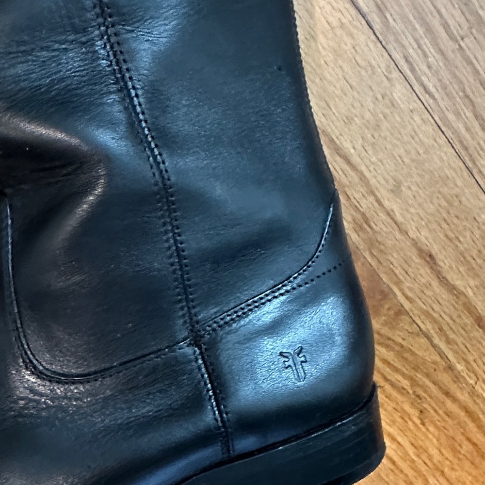 Frye Black Leather Knee-High Boots - Picture 5 of 11